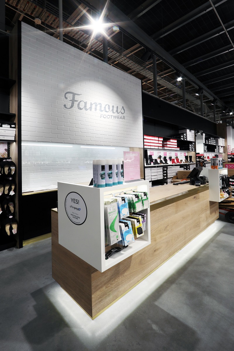 Masterplanners-Famous Footwear-DFO Perth-Retail Counter